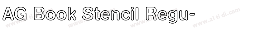 AG Book Stencil Regu字体转换